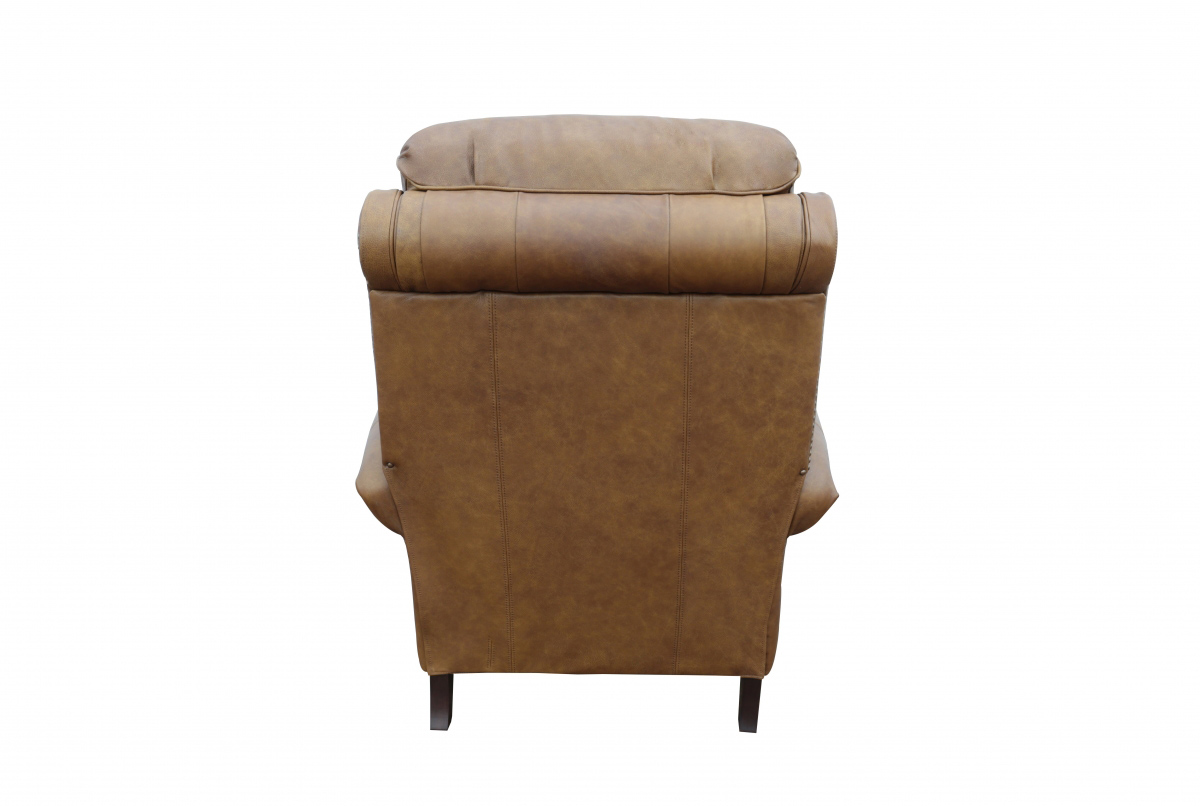 Barcalounger Churchill Recliner Chair - Rustic Bourbon/All Top Rain Leather