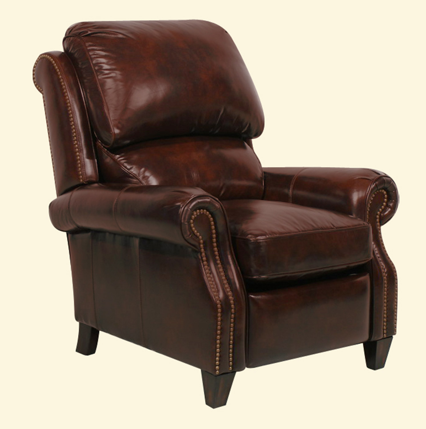 Barcalounger Churchill ll Vintage Reserve Leather Recliner - Fudge