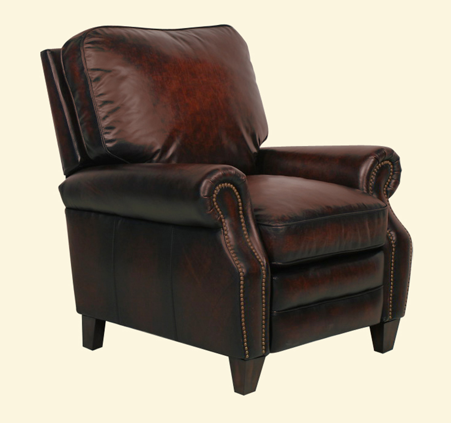 Barcalounger Briarwood ll Vintage Reserve Leather Recliner - Bordeaux