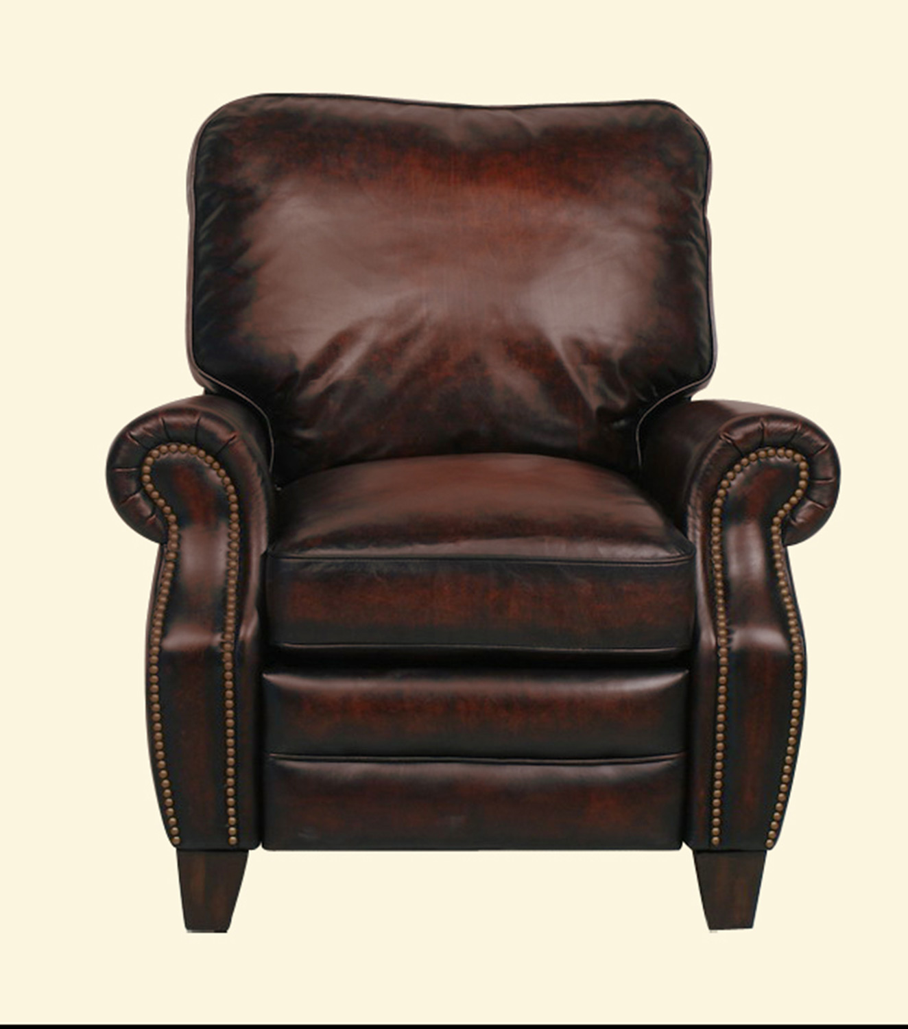 Barcalounger Briarwood ll Vintage Reserve Leather Recliner - Bordeaux