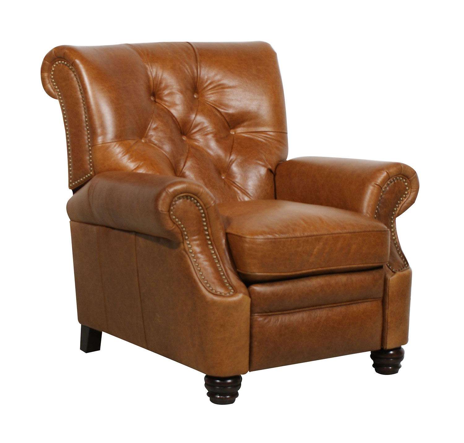 Barcalounger Phoenix ll Vintage Reserve Leather Recliner - Saddle