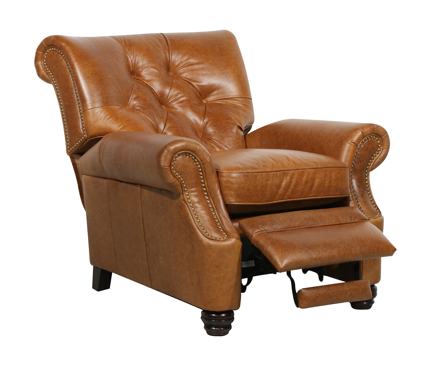 Barcalounger Phoenix ll Vintage Reserve Leather Recliner - Saddle