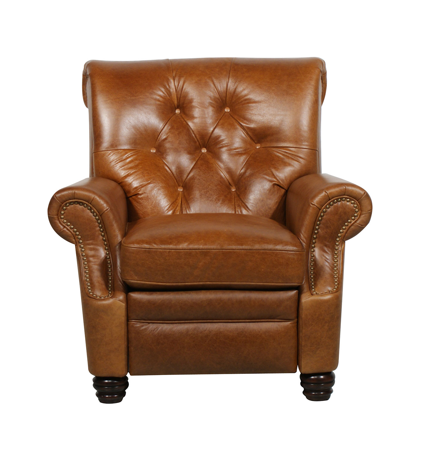 Barcalounger Phoenix ll Vintage Reserve Leather Recliner - Saddle