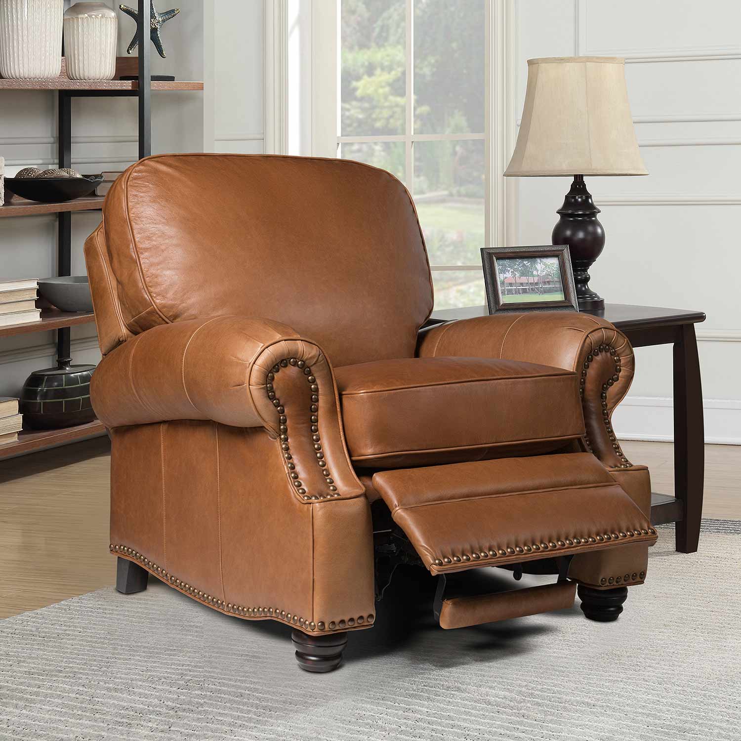 Barcalounger Longhorn Recliner Chair - Chaps Saddle/All top grain Leather