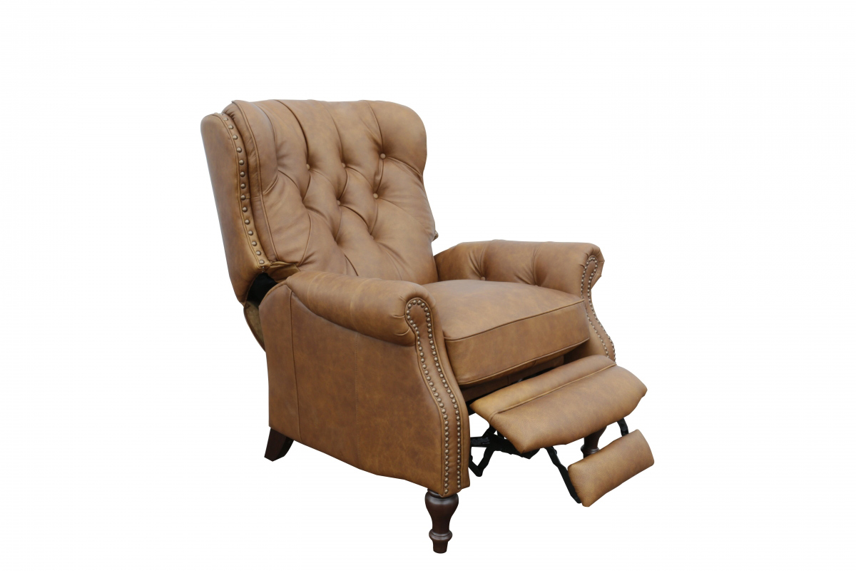 Barcalounger Kendall Recliner Chair - Rustic Bourbon/All Top Rain Leather