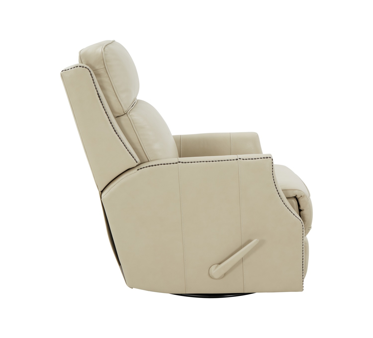 Barcalounger Aniston Swivel Glider Recliner Chair - Barone Parchment/All Leather