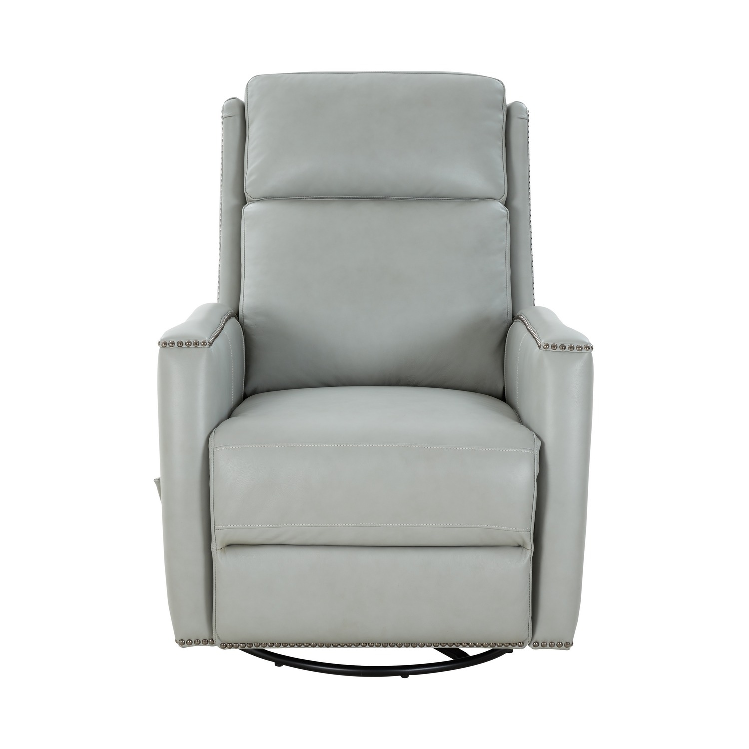 Barcalounger Brandt Swivel Glider Recliner Chair - Corbett Chromium/All Leather