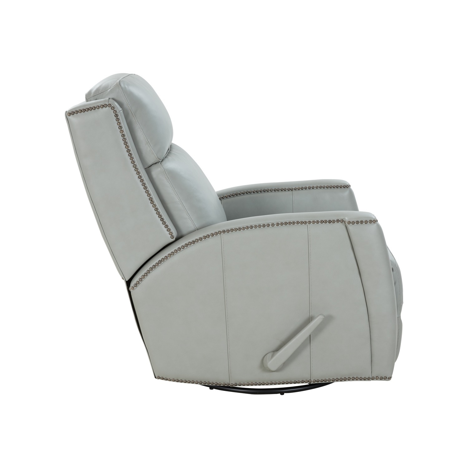 Barcalounger Brandt Swivel Glider Recliner Chair - Corbett Chromium/All Leather