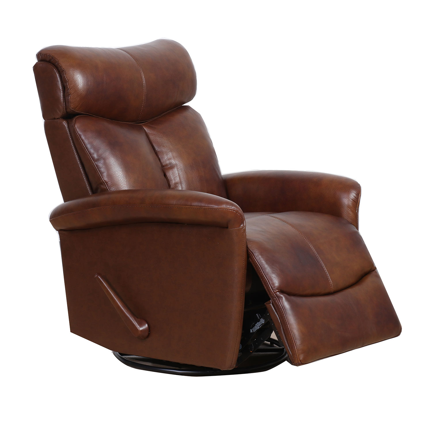 Barcalounger Diego Swivel Glider Recliner Chair - Ryegate Brownstone/Leather Match