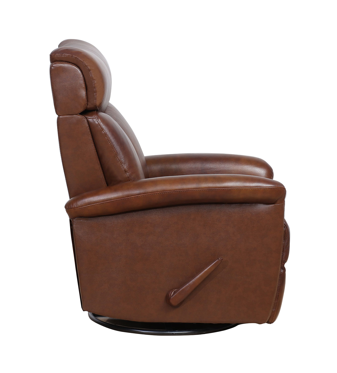 Barcalounger Diego Swivel Glider Recliner Chair - Ryegate Brownstone/Leather Match