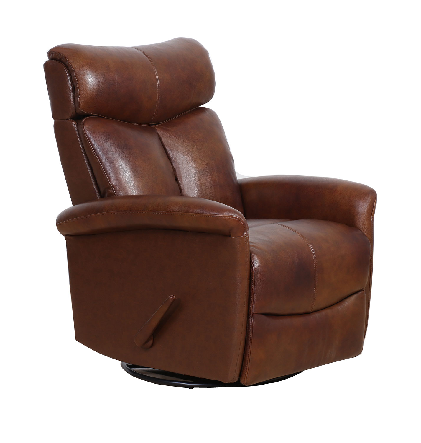 Barcalounger Diego Swivel Glider Recliner Chair - Ryegate Brownstone/Leather Match