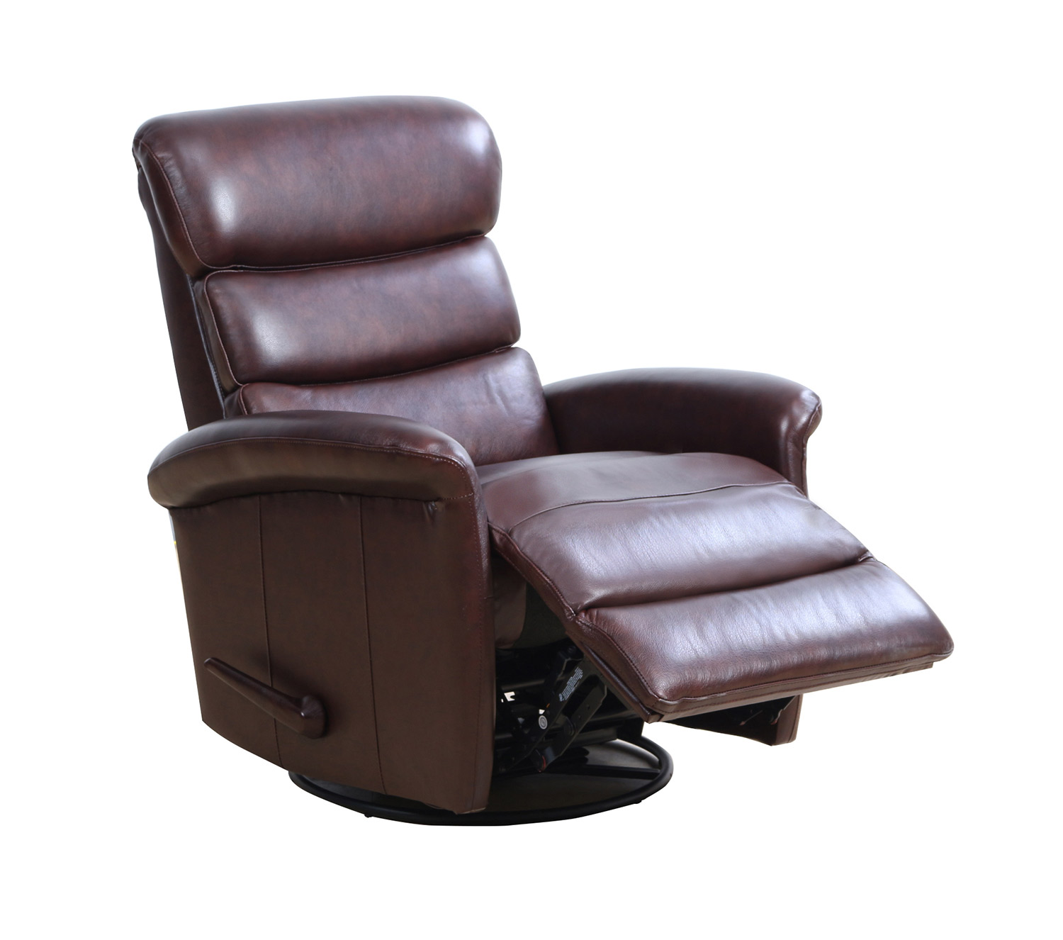 Barcalounger Jack Swivel Glider Recliner Chair - Ryegate Burgundy/Leather Match