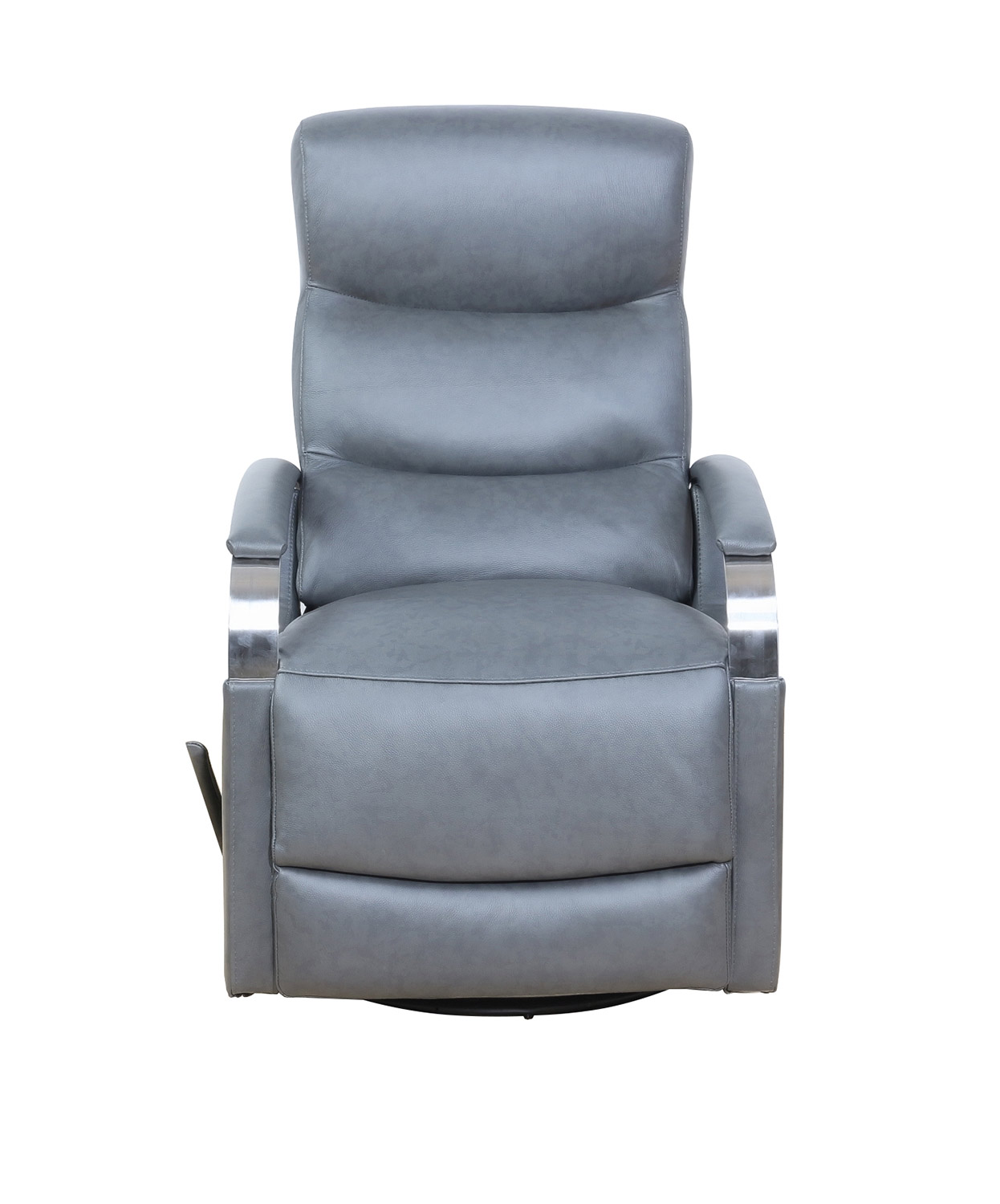 Barcalounger Shadow Swivel Glider Recliner Chair - Toby Gray/Leather Match