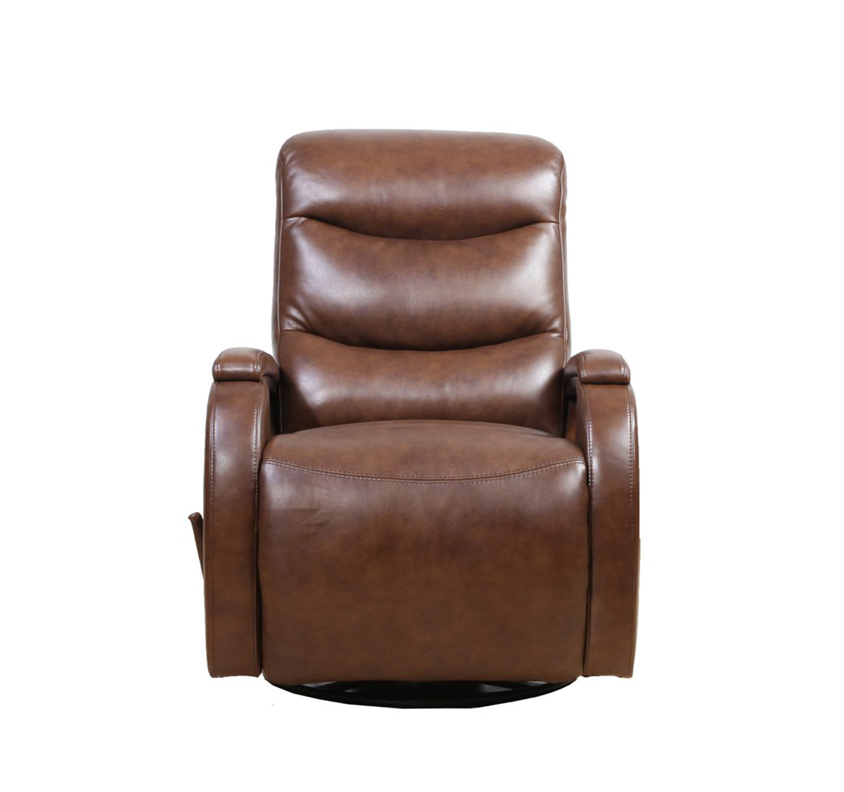 Barcalounger Jonas Swivel Glider Recliner Chair - Wenlock Double Chocolate/Leather Match