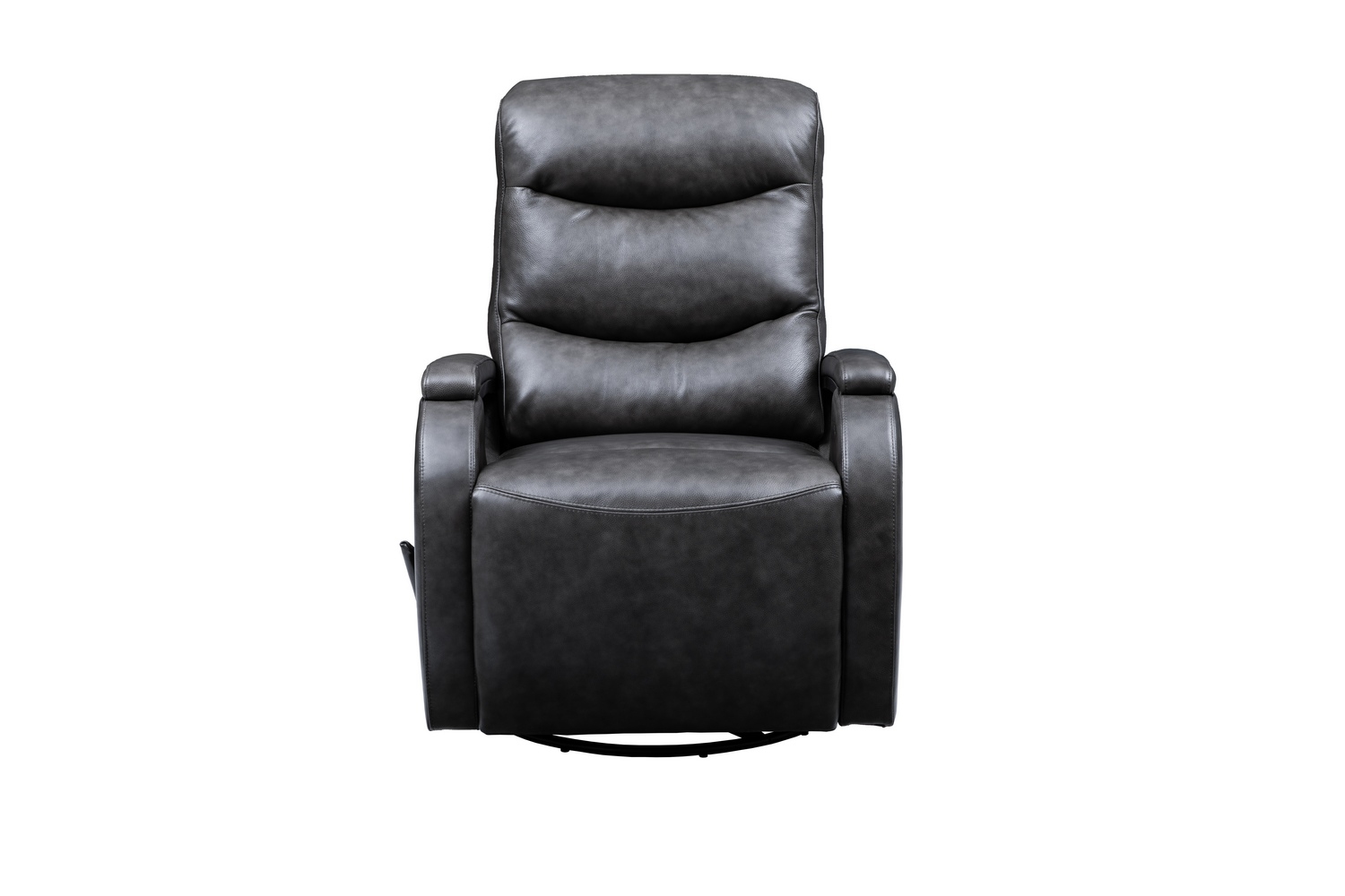 Barcalounger Jonas Swivel Glider Recliner Chair - Ryegate Gray/Leather match