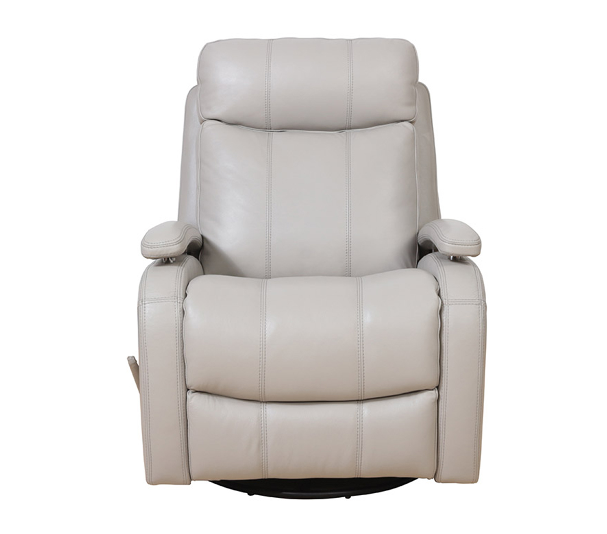 Barcalounger Duffy Swivel Glider Recliner Chair - Gable Dove/Leather Match
