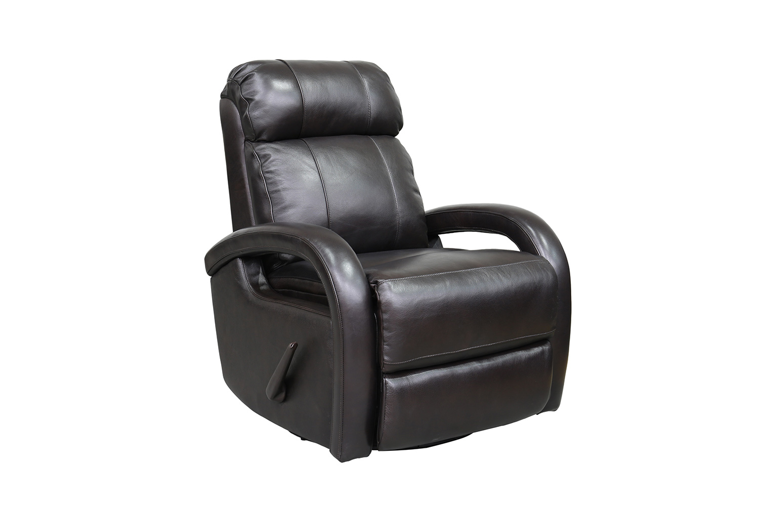 Barcalounger Harvey Swivel Glider Recliner Chair - Shoreham Fudge/all leather