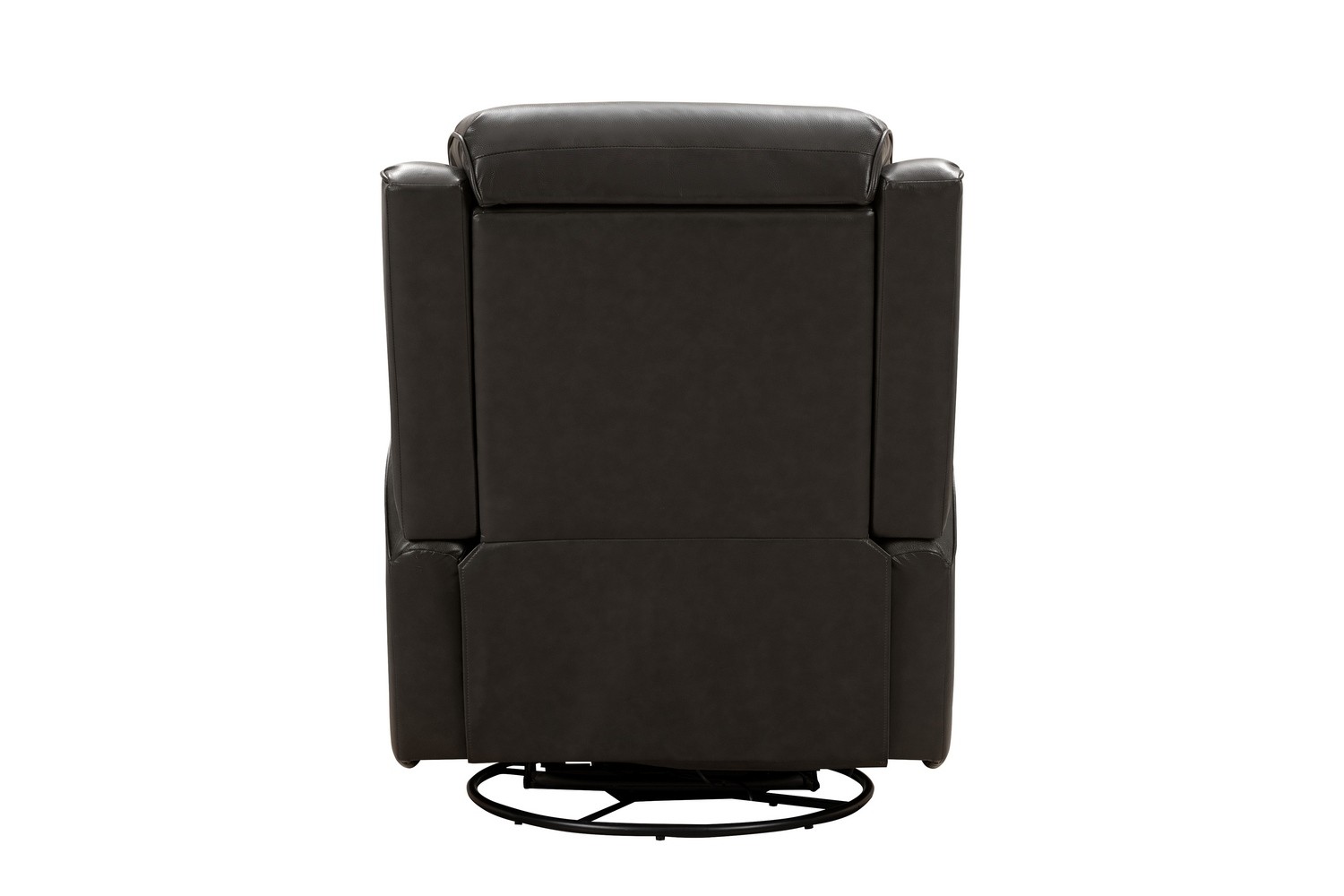 Barcalounger Kennedy Big and Tall Power Swivel Recliner Chair with Power Head Rest - Matteo Smokey Gray/Leather Match