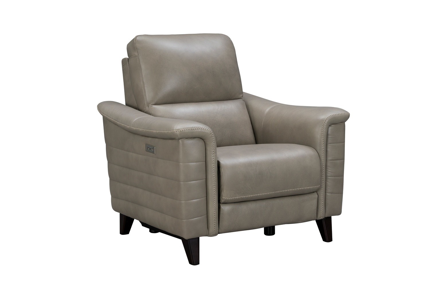 Barcalounger Malone Power Recliner Chair with Power Head Rest - Sergi Gray Beige/Leather Match