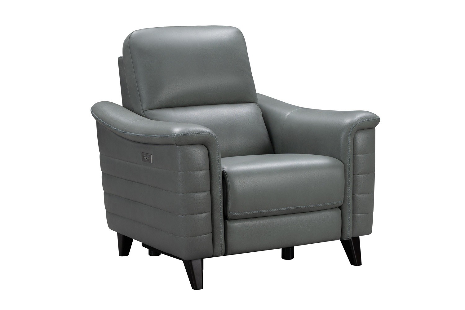 Barcalounger Malone Power Recliner Chair with Power Head Rest - Antonio Green Gray/Leather Match