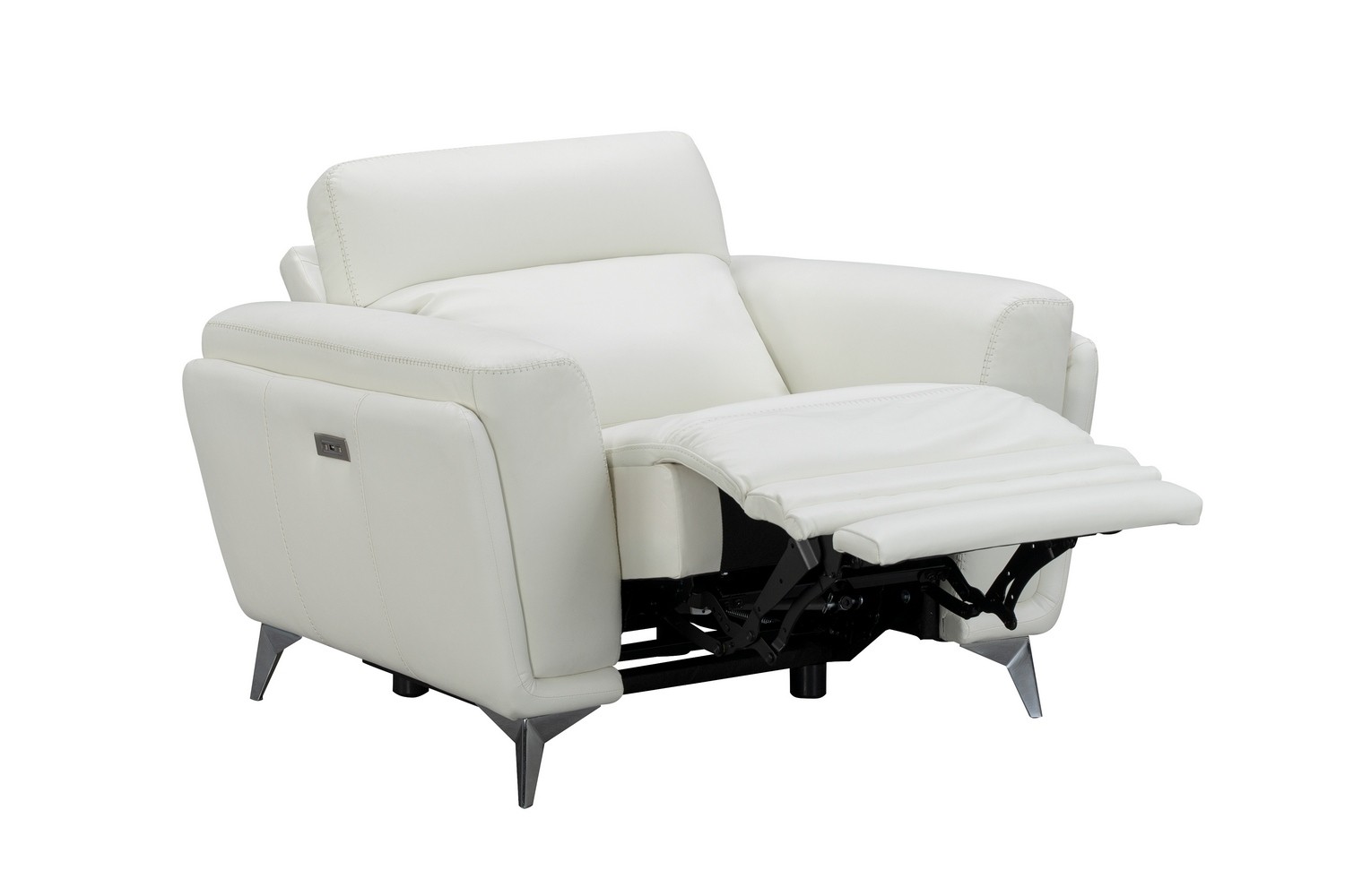 Barcalounger Cameron Power Recliner Chair with Power Head Rest - Enzo Winter White/Leather Match