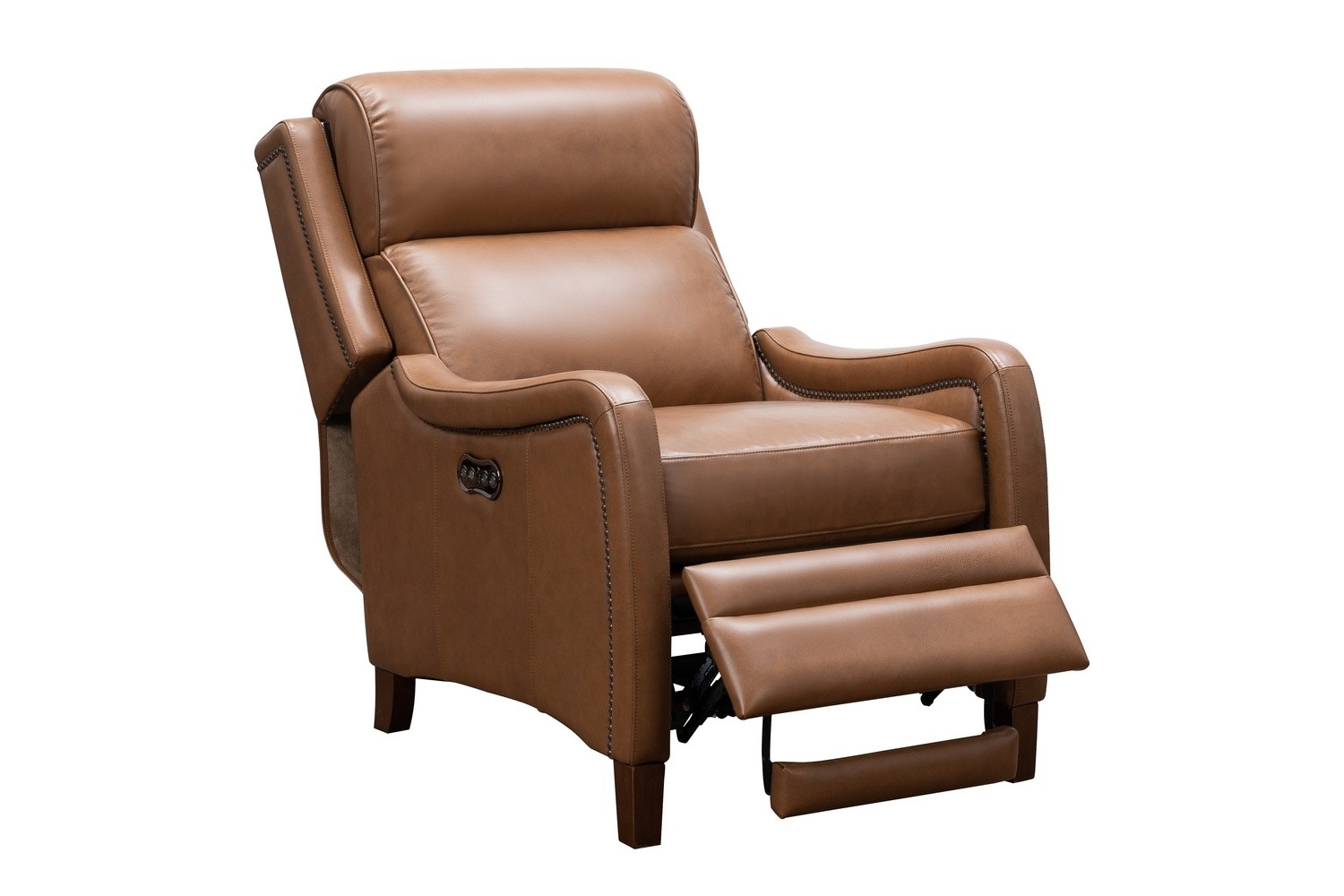 Barcalounger Williamson Power Recliner Chair with Power Head Rest - Bennington Saddle/All Leather