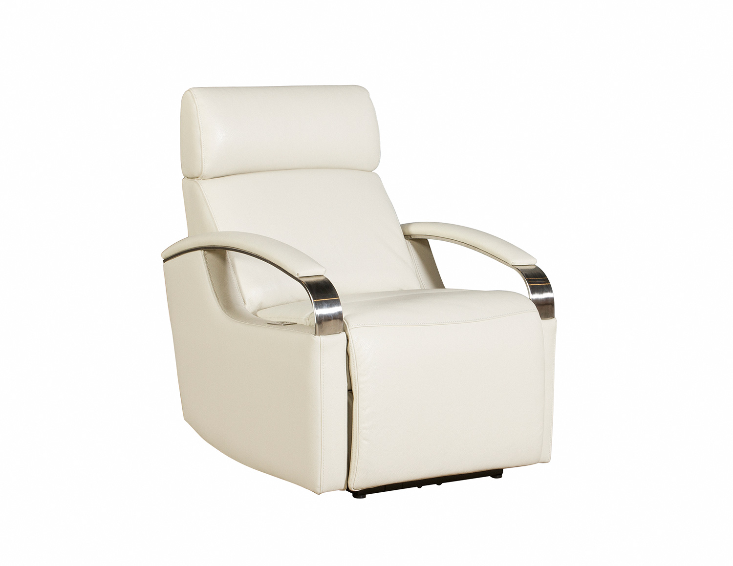 Barcalounger Cosmo Power Recliner Chair with Power Head Rest - Cashmere White/Leather Match