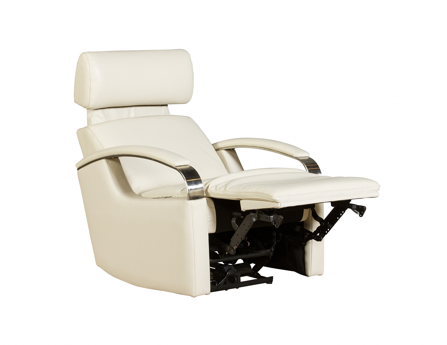 Barcalounger Cosmo Power Recliner Chair with Power Head Rest - Cashmere White/Leather Match