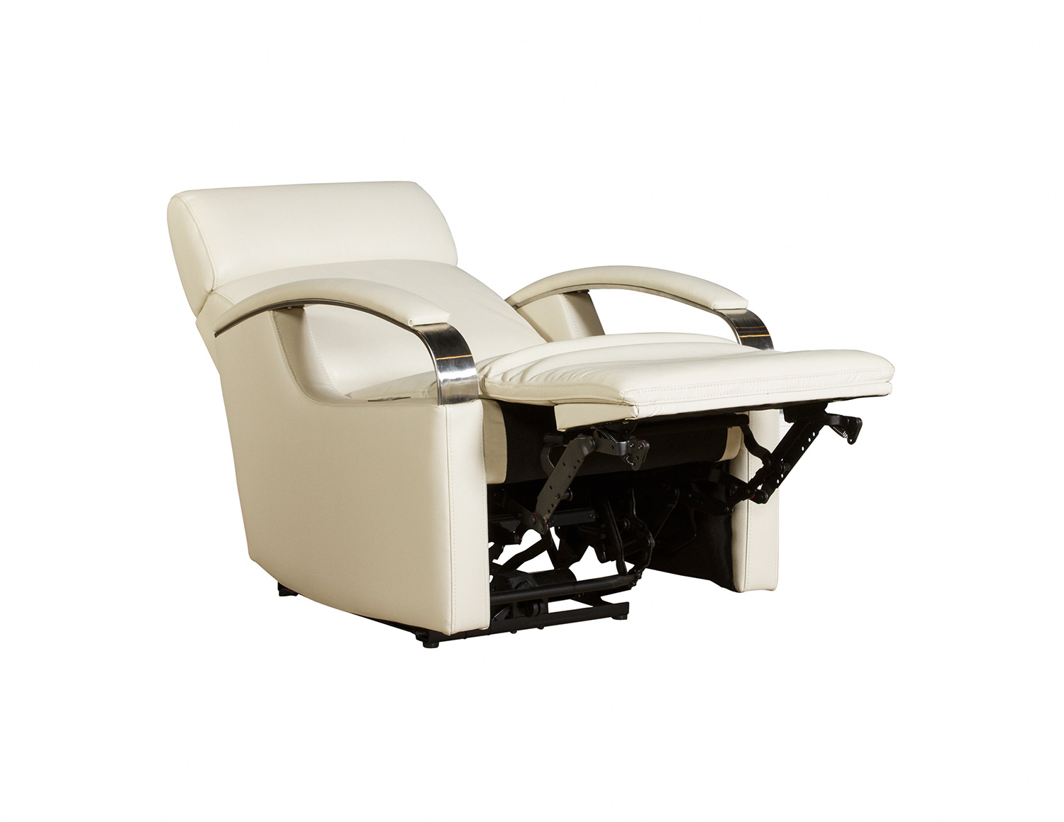 Barcalounger Cosmo Power Recliner Chair with Power Head Rest - Cashmere White/Leather Match