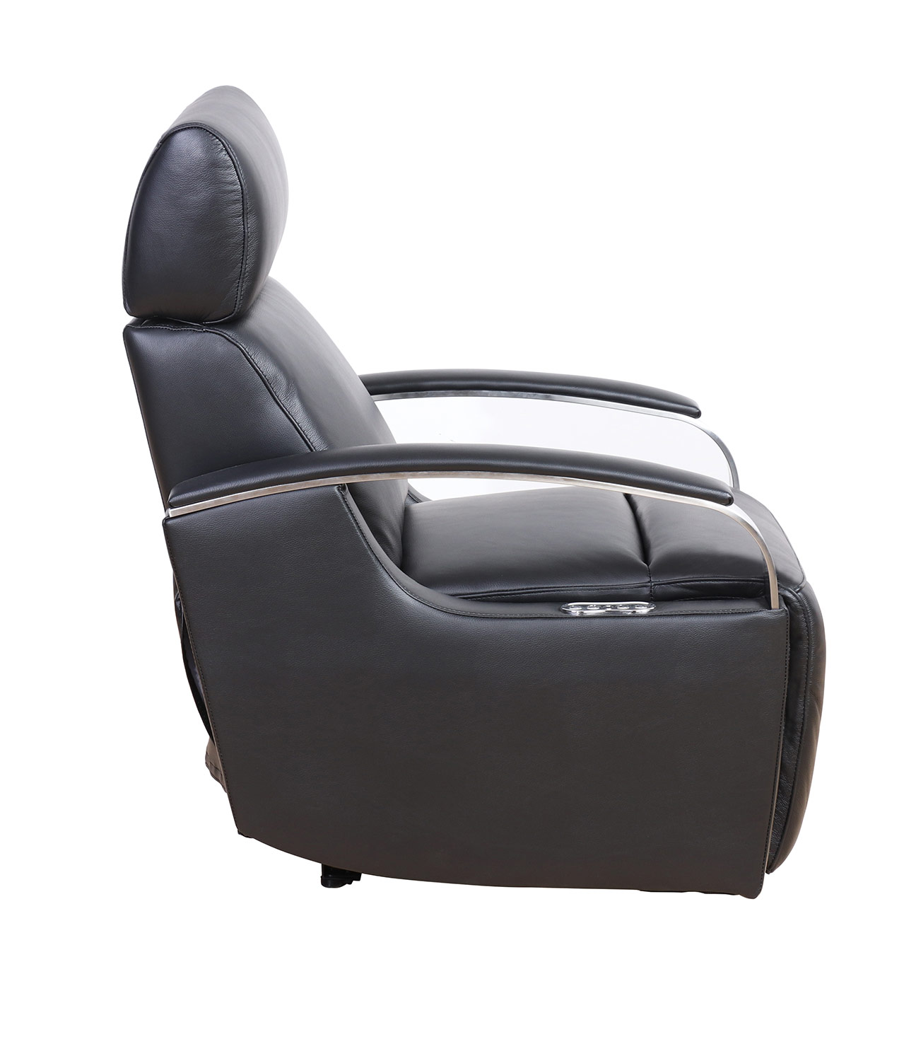 Barcalounger Cosmo Power Recliner Chair with Power Head Rest - Apollo Onyx/Leather Match