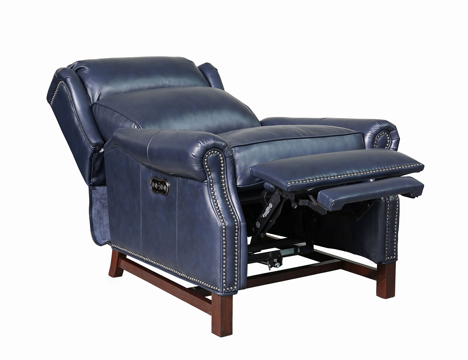 Barcalounger Thornfield Power Recliner Chair with Power Head Rest - Shoreham Blue/All Leather