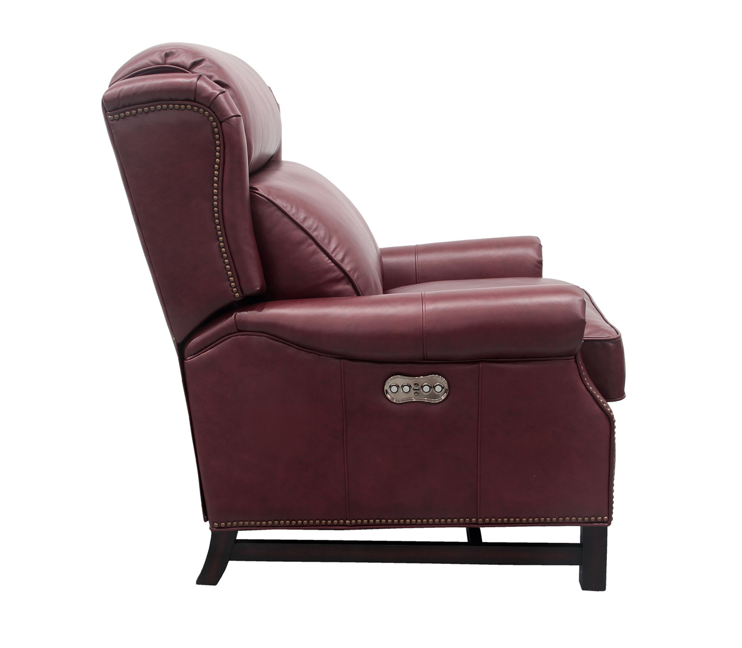 Barcalounger Thornfield Power Recliner Chair with Power Head Rest - Shoreham Wine/All Leather