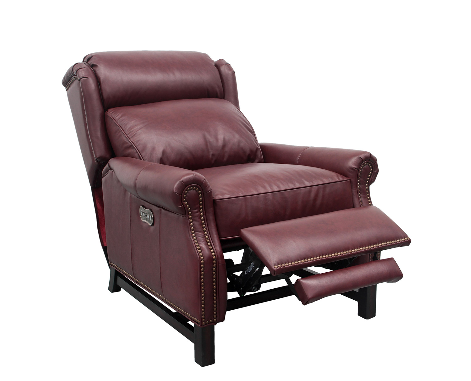 Barcalounger Thornfield Power Recliner Chair with Power Head Rest - Shoreham Wine/All Leather