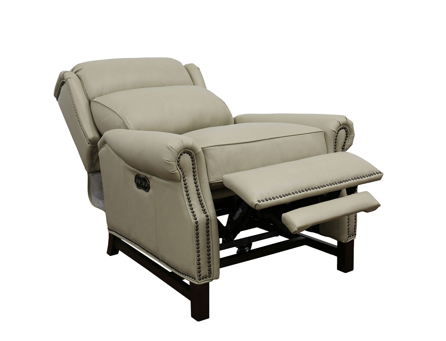 Barcalounger Thornfield Power Recliner Chair with Power Head Rest - Shoreham Cream/All Leather