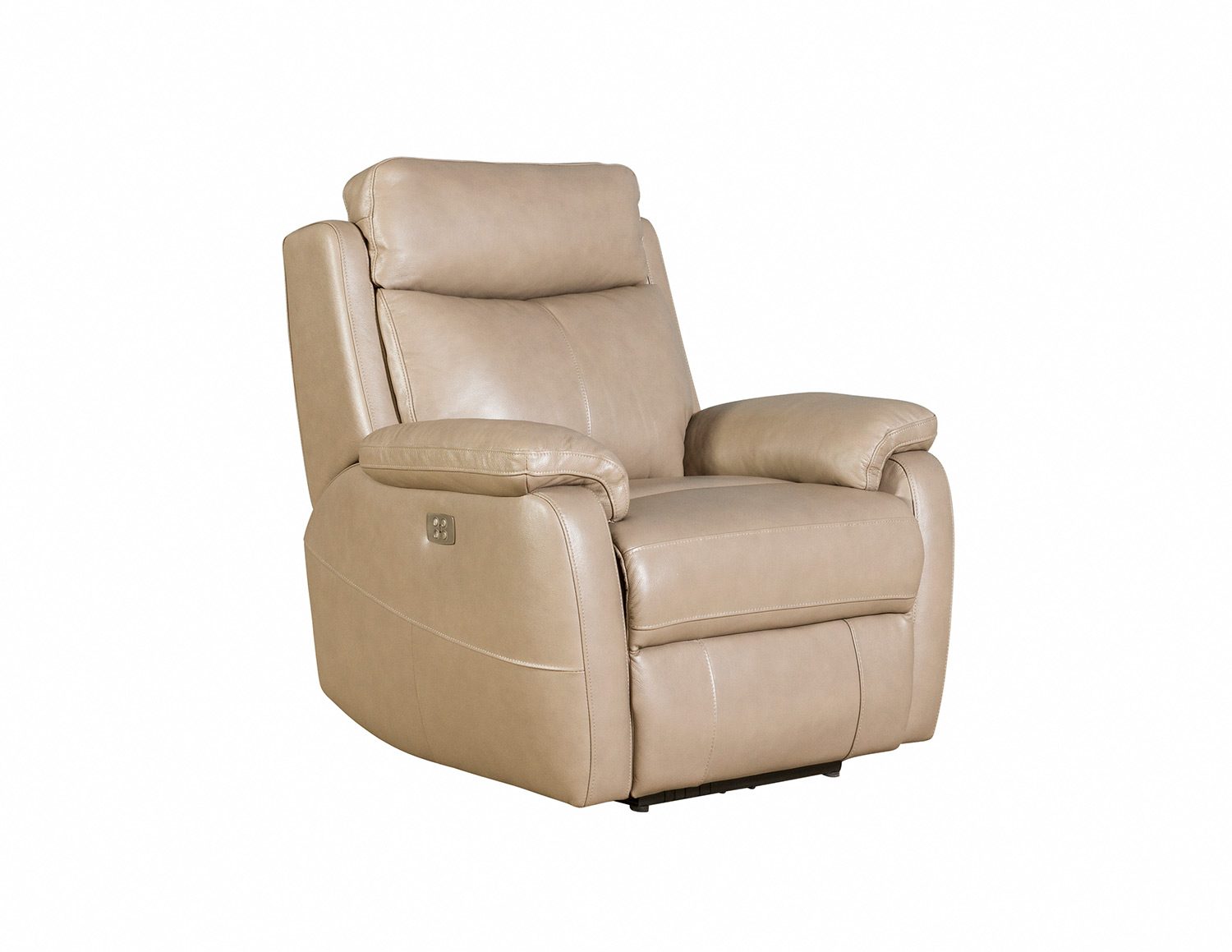 Barcalounger Brockton Power Recliner Chair with Power Head Rest - Gable Twine/Leather Match