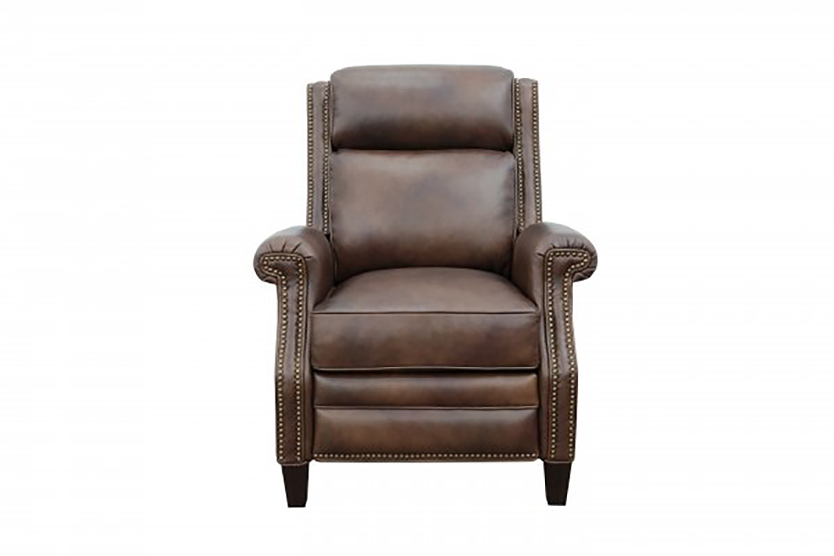 Barcalounger Barrett Power Recliner Chair with Power Head Rest - Worthington Cognac/All Leather
