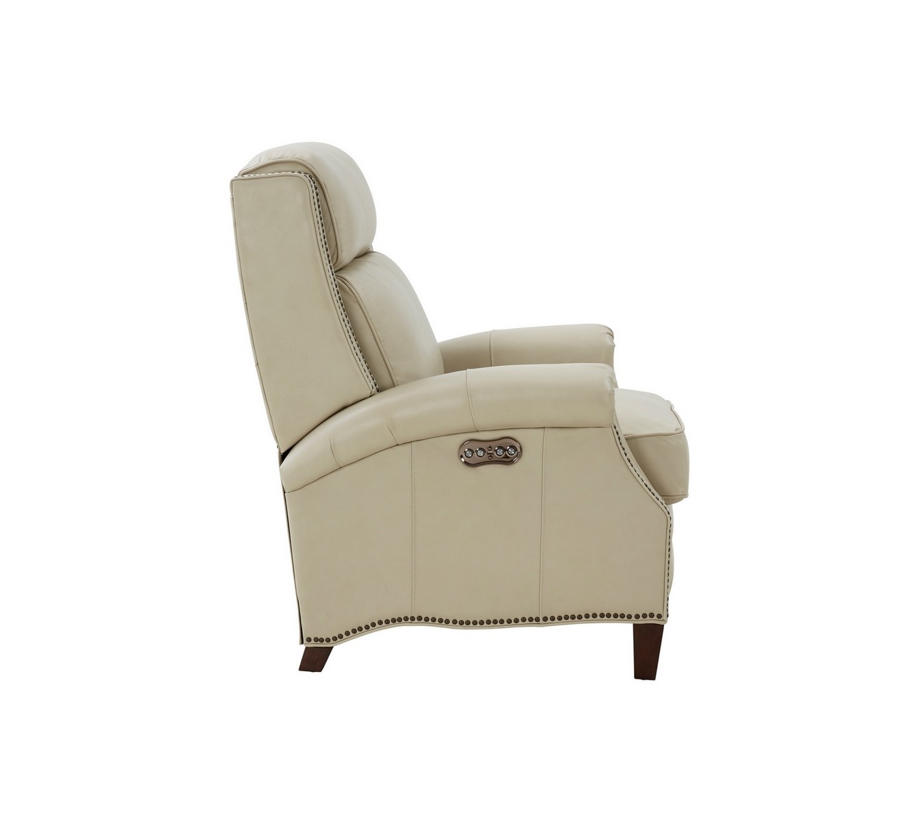 Barcalounger Barrett Power Recliner Chair with Power Head Rest - Barone Parchment/All Leather