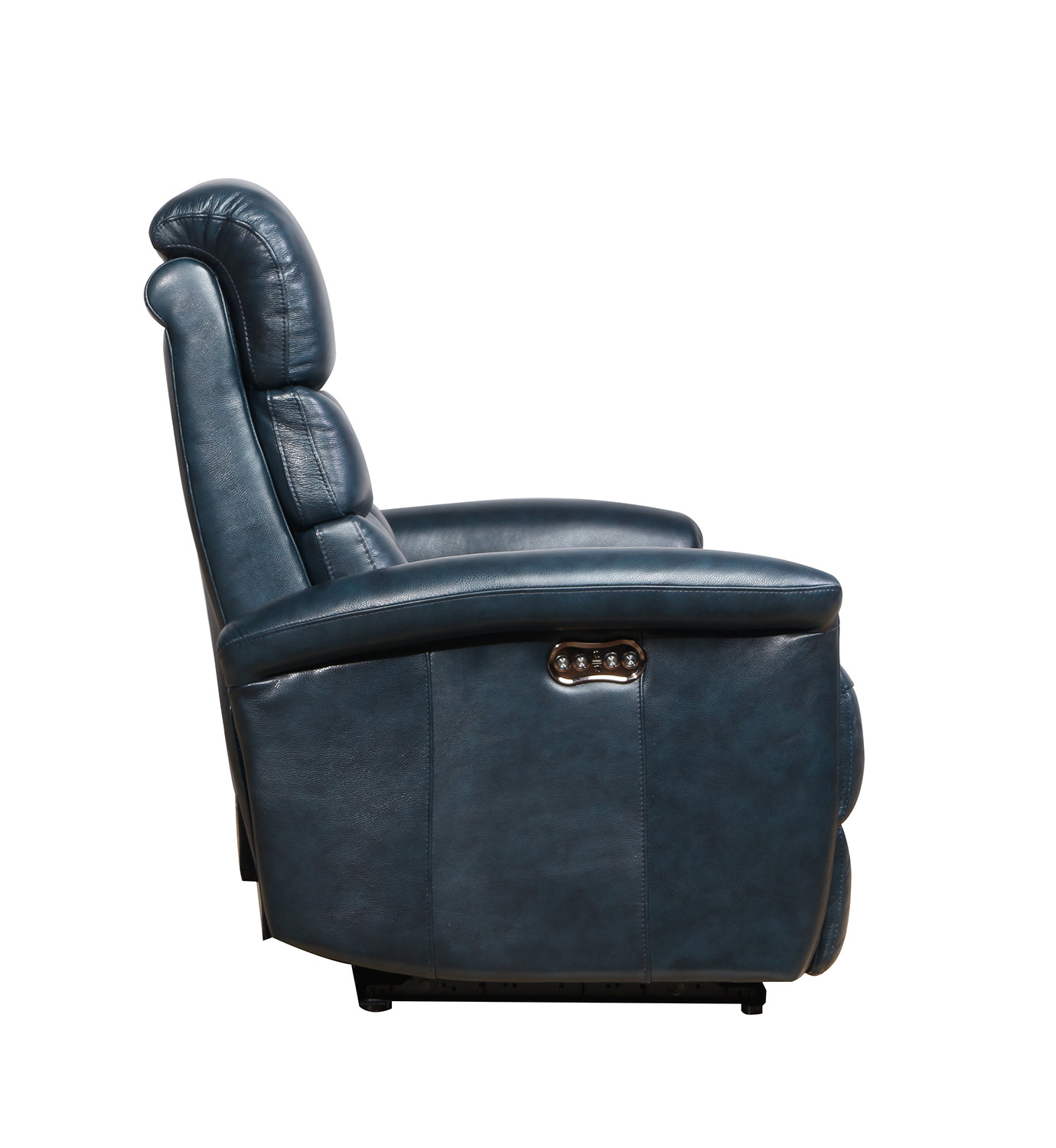 Barcalounger Kelso Power Recliner Chair with Power Head Rest - Ryegate Sapphire Blue/Leather Match