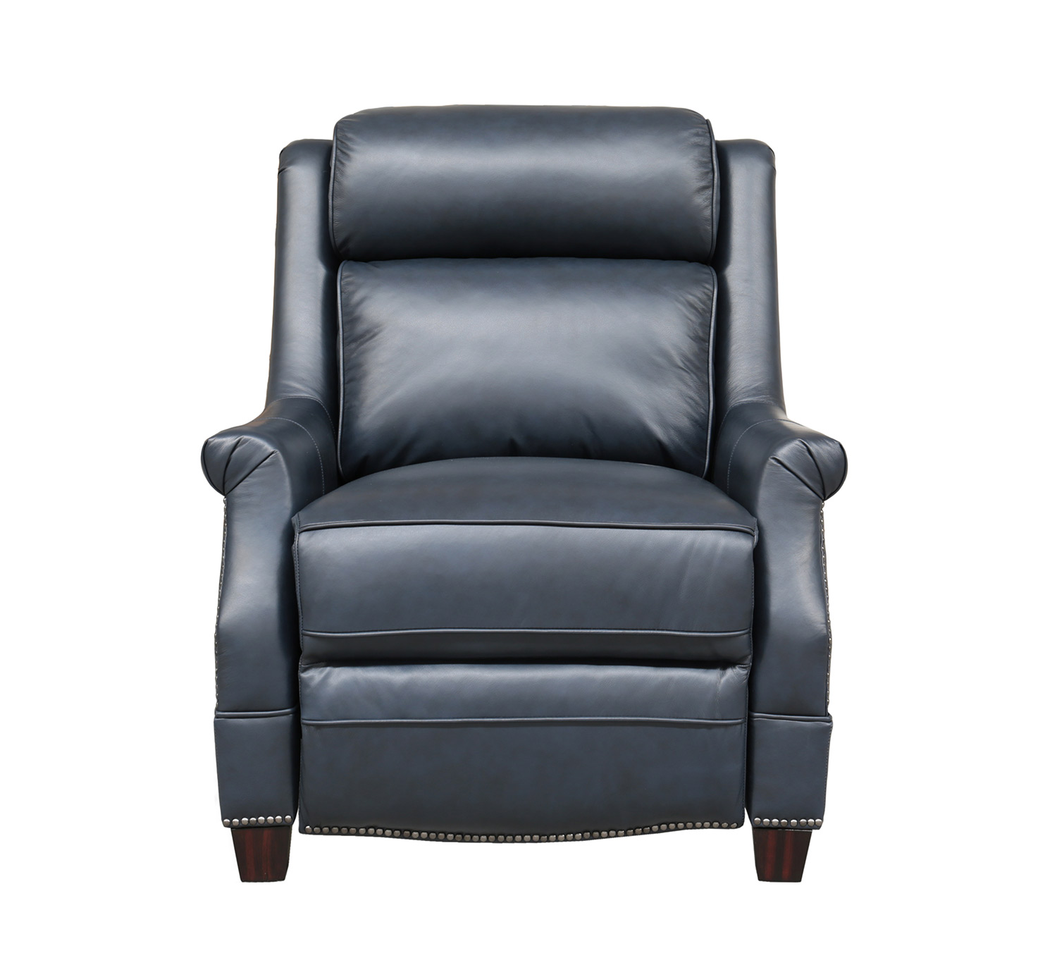Barcalounger Warrendale Power Recliner Chair with Power Head Rest - Shoreham Blue/All Leather