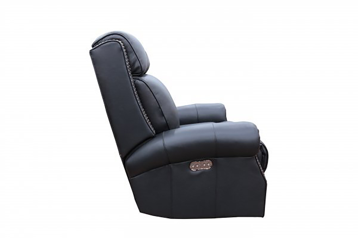Barcalounger Blair Big and Tall Power Recliner Chair with Power Head Rest - Wenlock Onyx/All Leather