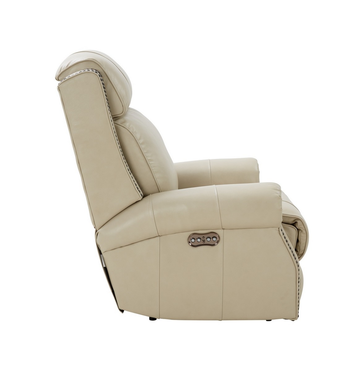 Barcalounger Blair Big and Tall Power Recliner Chair with Power Head Rest - Barone Parchment/All Leather
