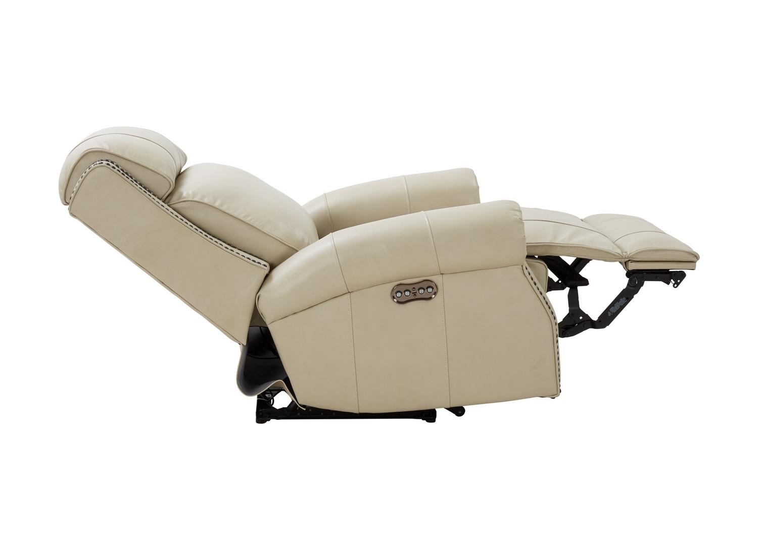 Barcalounger Blair Big and Tall Power Recliner Chair with Power Head Rest - Barone Parchment/All Leather