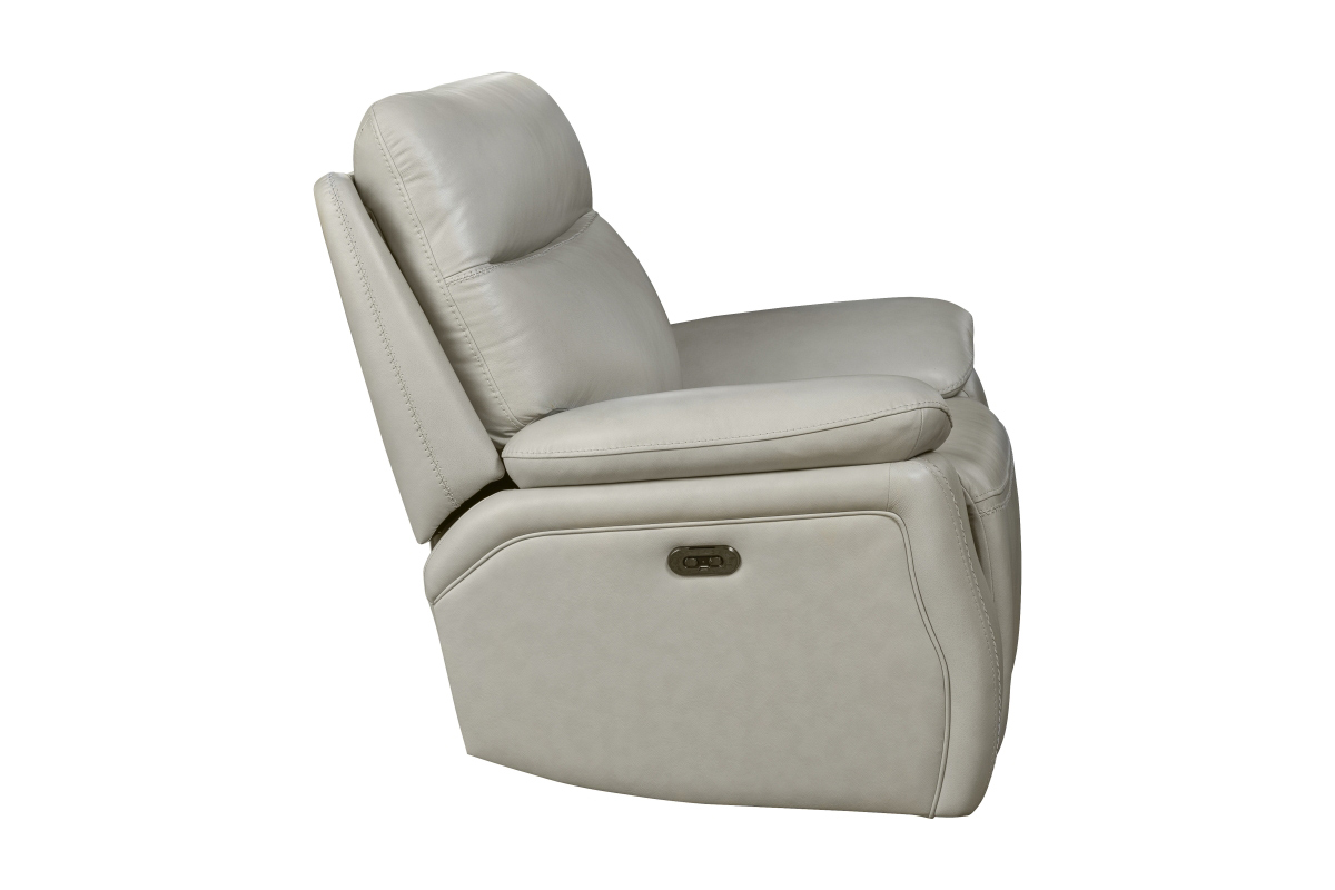 Barcalounger Micah Power Recliner Chair with Power Head Rest - Venzia Cream/Leather Match