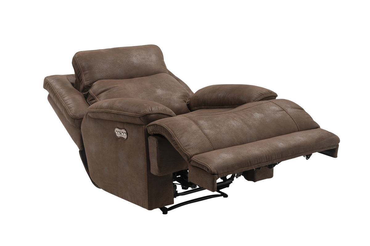 Barcalounger Lawson Power Recliner Chair with Power Head Rest - Garrett Chocolate/fabric