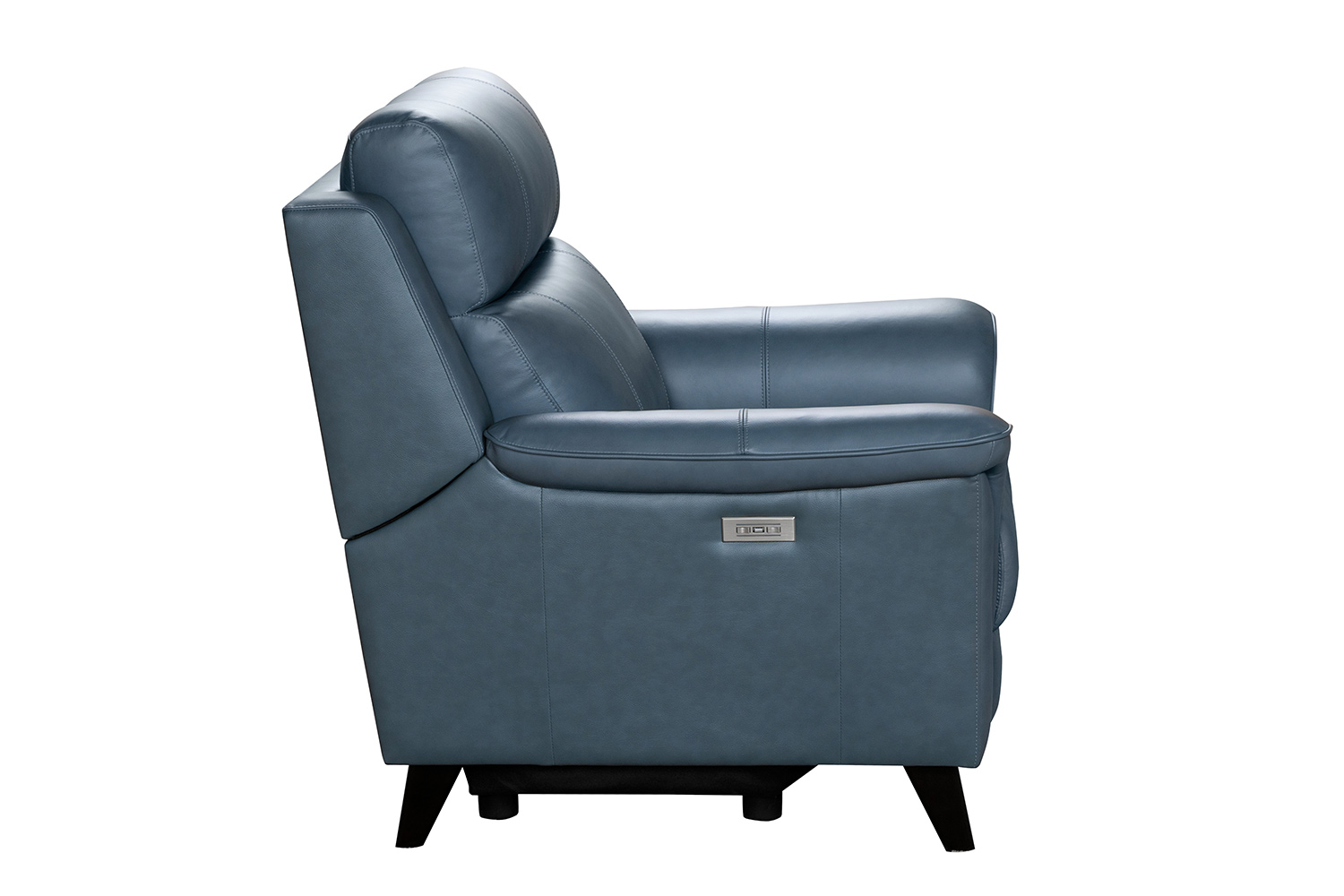 Barcalounger Kester Power Recliner Chair with Power Head Rest - Masen Bluegray/Leather match