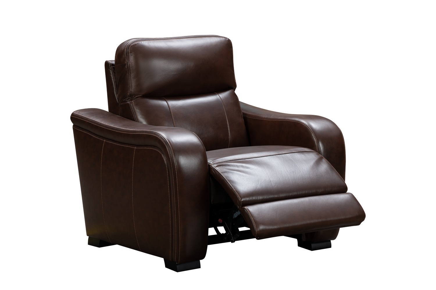 Barcalounger Electra Power Recliner Chair with Power Head Rest and Power Lumbar - Castleton Rustic Brown/Leather Match