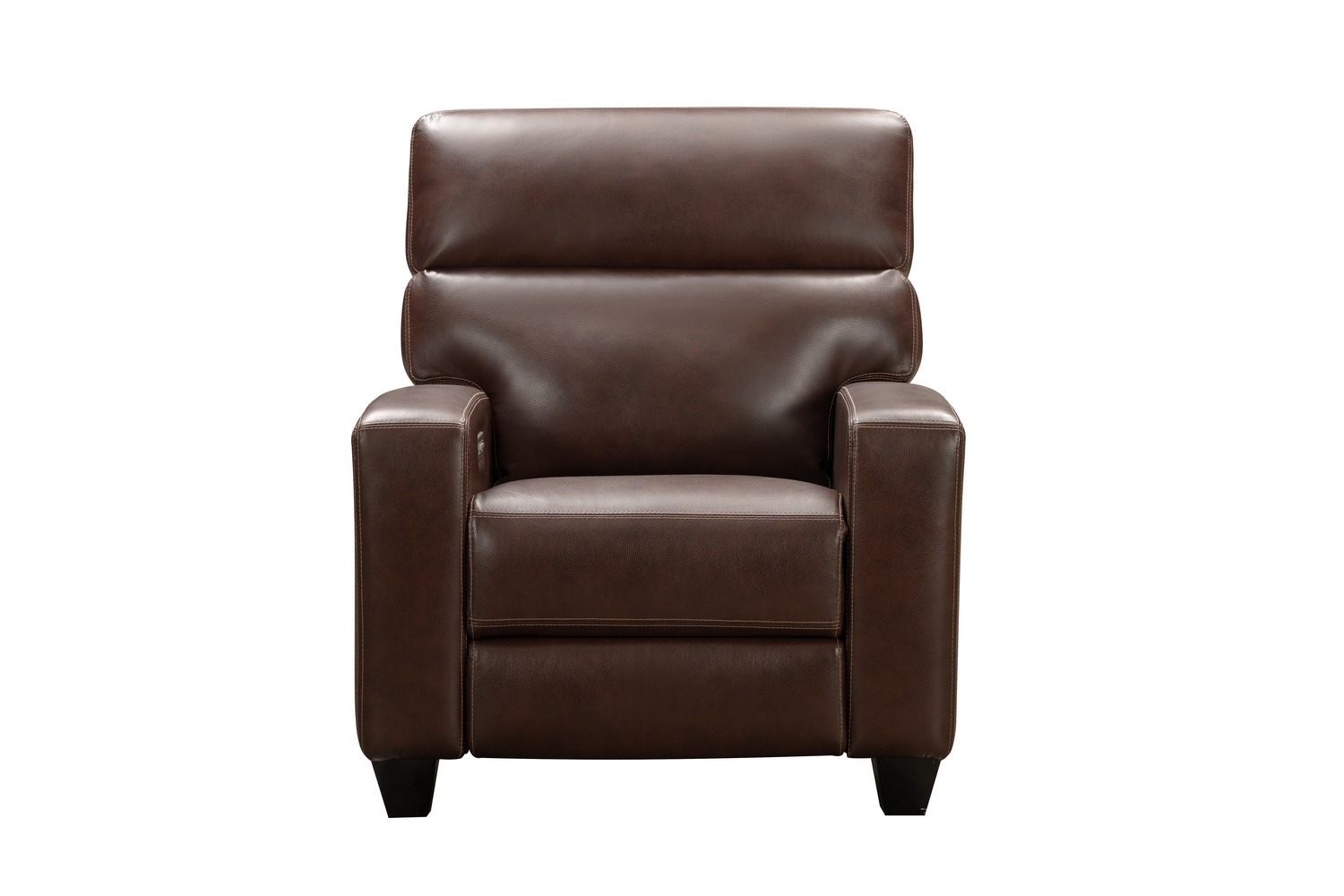 Barcalounger Marcello Power Recliner Chair with Power Head Rest and Power Lumbar - Castleton Rustic Brown/Leather Match