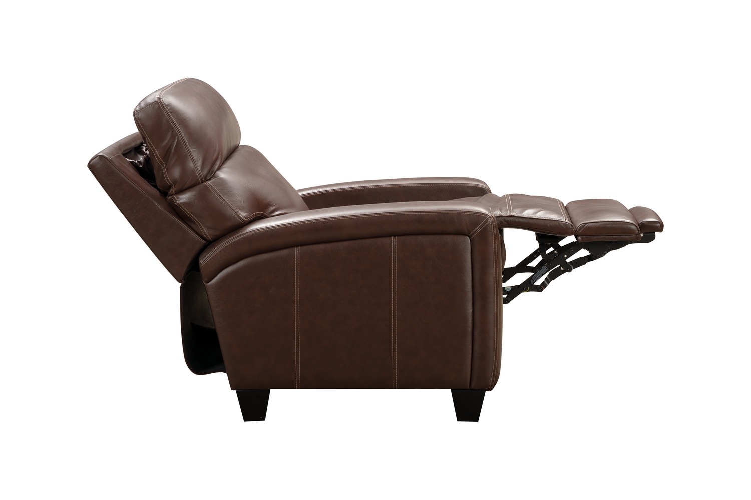 Barcalounger Marcello Power Recliner Chair with Power Head Rest and Power Lumbar - Castleton Rustic Brown/Leather Match