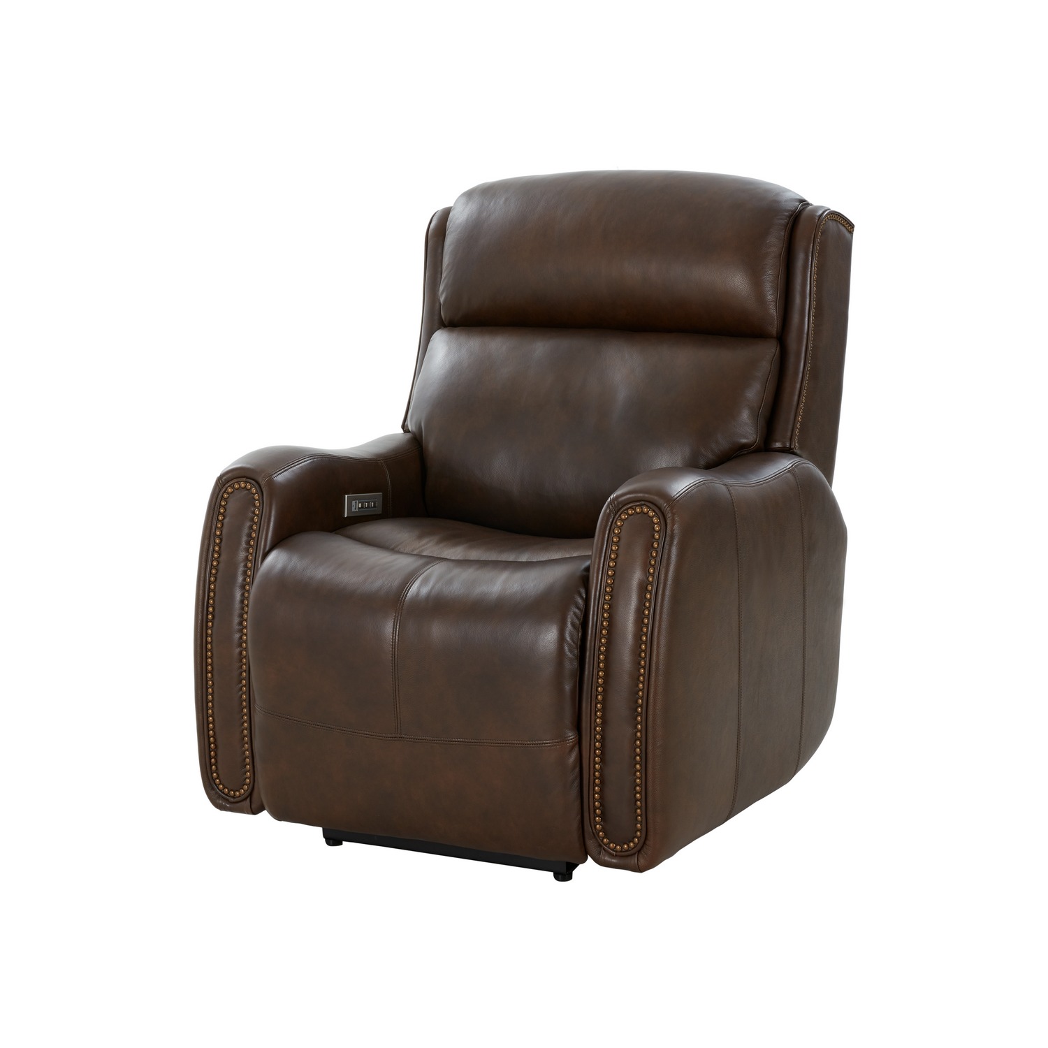 Barcalounger Brookside Power Recliner Chair with Power Head Rest and Power Lumbar - Ashford Walnut/All Leather