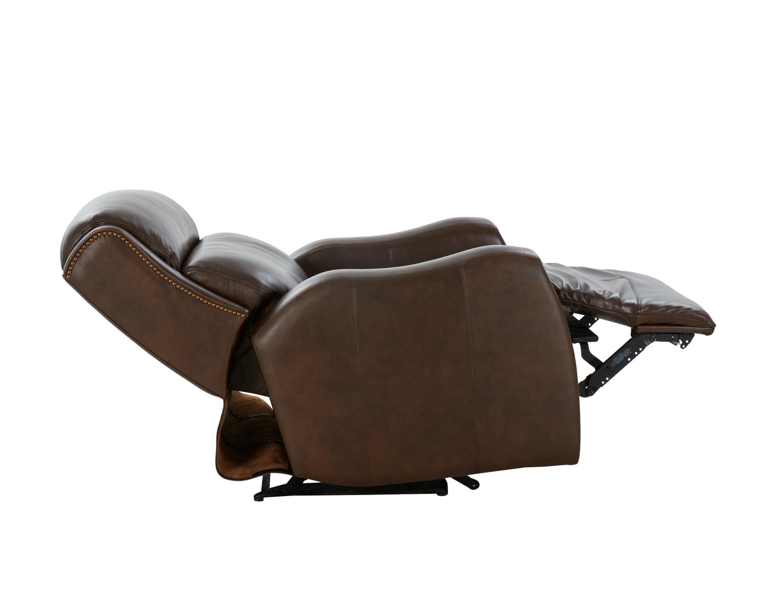 Barcalounger Brookside Power Recliner Chair with Power Head Rest and Power Lumbar - Ashford Walnut/All Leather